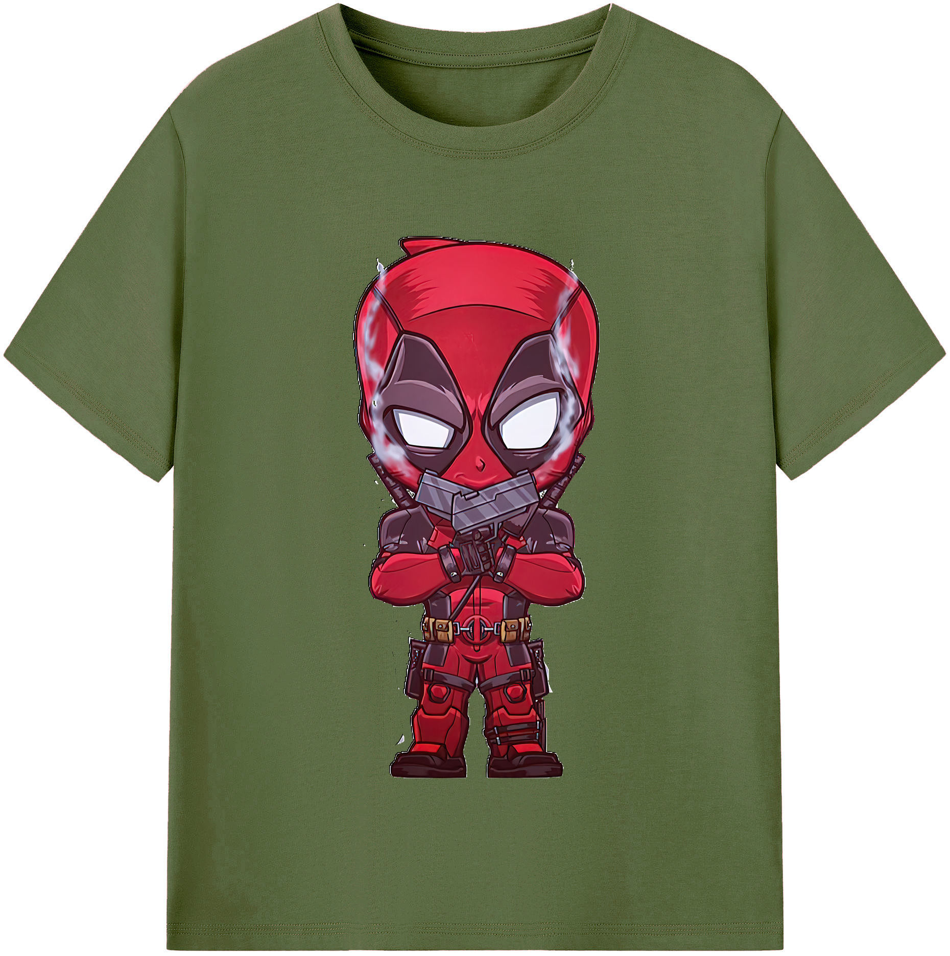 （画像用） Deadpool デッドプール 綿100％半袖Tシャツ（フロントプリント）